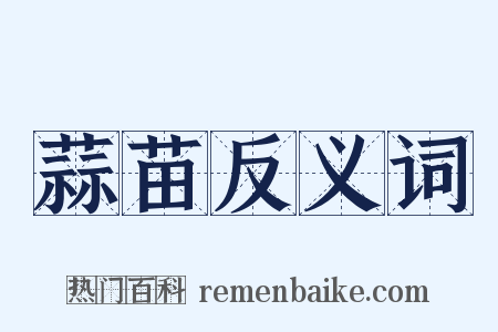 蒜苗反义词是什么意思的图片